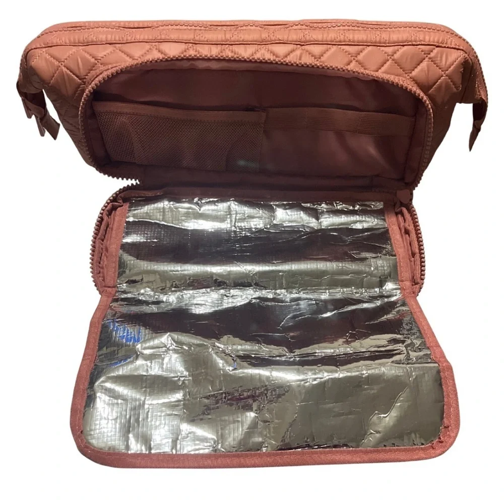 Joan & David Diamond Quilted Puffer Nylon Hair Tool Travel Bag